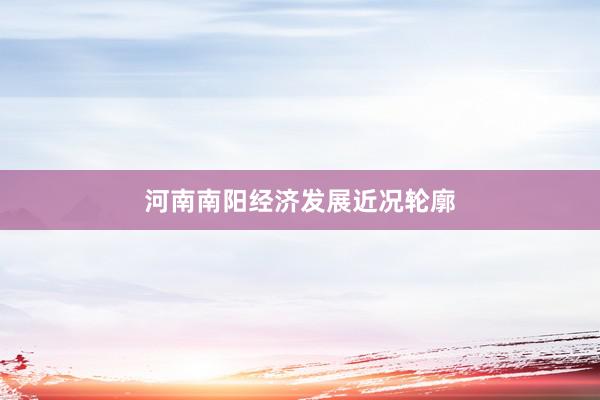 河南南阳经济发展近况轮廓