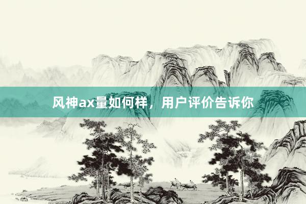 风神ax量如何样，用户评价告诉你